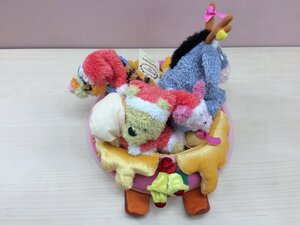 ディズニー 《未使用品》TDL プーさんのメリークリスマス2001 プーさん＆フレンズ ぬいぐるみセット タグ付 1A39 【80】