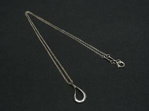 1円 ■美品■ TIFFANY＆Co ティファニー エルサペレッティ オープンティアドロップ SV925 ネックレス ペンダント シルバー系 FD8645