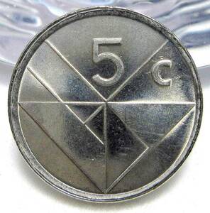 オランダ領アルバ 5セント 2001年 16.00mm 2.00g