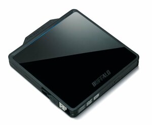 【中古】BUFFALO Boostケーブル搭載 ポータブルDVDドライブ ブラック DVSM-PC58U2V-BK