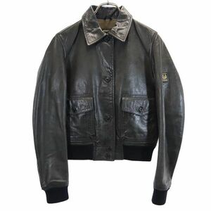 ベルスタッフ イタリア製 レザージャケット 42 ブラウン系 BELSTAFF レディース