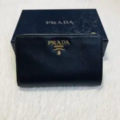 今週限定価格　美品　PRADA プラダ　二つ折り　財布 L字　黒