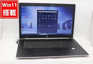 充放電回数2回 中古 17.3型 HP ProBook 470 G5 Windows11 八世代 i5-8250U 8GB 256GB-SSD GeForce 930MX カメラ 無線 Office付 管:0935m