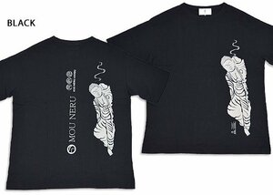 寝るビッグTシャツ◆喜人 ブラックMサイズ KJ-32005 和柄 和風 大仏 きじん ゆったりめ オーバーサイズ ビッグシルエット