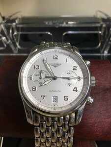 1円～ LONGINES/ロンジン マスターコレクション L2.629.4 SS クロノグラフ デイト 自動巻き 男性腕時計-中古美品-D2210