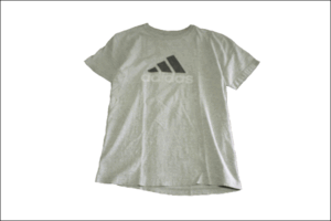 【S】 adidas アディダス Tシャツ グレー ロゴ ビンテージ ヴィンテージ USA 古着 オールド IB1152