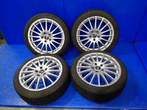 OZ GT-EVO シルバー 18インチ アルミホイール 18x7.5J オフセット+52 PCD:114.3 4本セット センターキャップ付