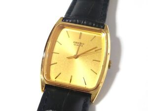 【Yy5☆】SEIKO/セイコー◇Chariot/シャリオ/7431-5390/SCAA804◇1985年製♂3針QZ/トノー/新品ベルト/美品