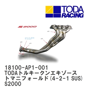 【戸田レーシング】 TODAトルキークンエキゾーストマニフォールド(4-2-1 SUS) ホンダ S2000 F20C/F22C(AP1/AP2) [18100-AP1-001]