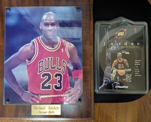 マイケル・ジョーダン　MichaelJordan ①写真付き額　②未使用PREPAID CALLING CARD　PhonePass ２点まとめて