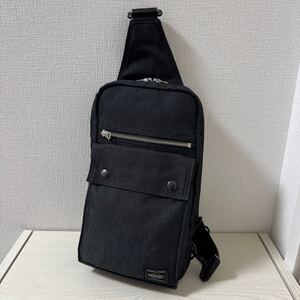 【美品】定価33,000 PORTER ポーター スモーキー SMOKY ボディバッグ 592-07531 ブラック　ワンショルダー　ウエスト