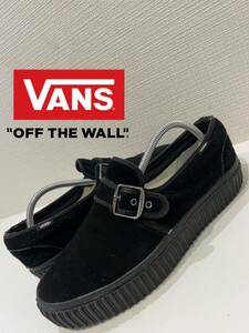 ★本革★VANS★バンズ★STYLE47 CREEPER★スタイル47クリーパー★モンクストラップ★スリッポン★スエード★ブラック★黒★US9.5★27.0cm★