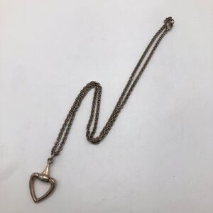 GUCCI グッチ ホースビット ハートネックレス シルバー925 アクセサリー P197