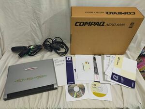 FG825 【通電可能】windows CE Handheld PC Pro ハンドヘルドPC COMPAQ AERO 8000 ACアダプター CD2枚 カード1枚 説明書 外箱付 2000年購入