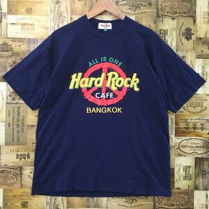 正規品　ハードロックカフェ　Tシャツ　半袖　クルーネック　ヴィンテージ　90s ピースマーク　ペンキプリント　美品　HARD ROCK CAFE