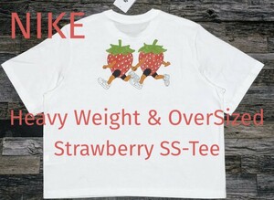 XL ナイキ 厚手/ヘビー オーバーサイズ Tシャツ 検 レディース WMNS ガールズ ドロップショルダー いちご ストロベリー ホワイト 白 2L LL