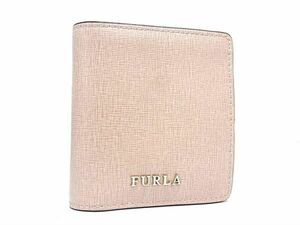 1円 ■美品■ FURLA フルラ レザー 二つ折り 財布 ウォレット 小銭入れ 札入れ レディース ピンク系 FD0993