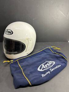 ★コレクター必見！！ Arai Astro アライ アストロ フルフェイス ヘルメット ホワイト 袋付き 訳有 バイク用品 ビンテージ Lサイズ V227