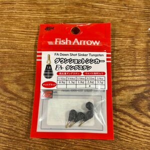 Fish Arrow フィッシュアロー FAダウンショットシンカー タングステン #3/32oz 2.6g 4pcs マットブラック 新品 6
