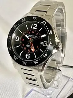 新品 HAMILTON カーキ アビエーション GMT メンズ 腕時計