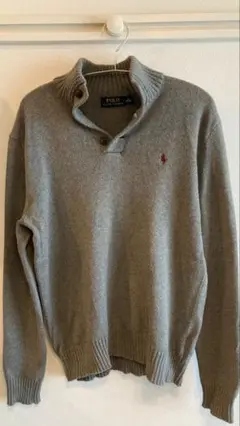 POLO RALPH LAUREN ニット　ボタン　グレー