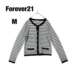 485【Forever21】ニットジャケット カーディガン ノーカラージャケット