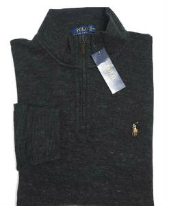 【新品】ラルフローレン ■ リブニットプルオーバー ■ メンズ XXL / US XL ■ ブラックヘザー POLO RALPH LAUREN 正規品