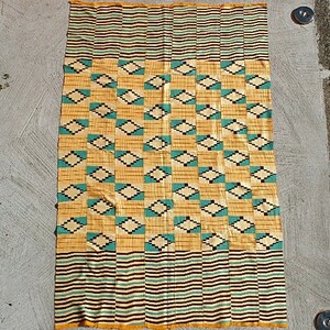 アフリカ　ガーナ　ケンテ　No.5　手織り布　アフリカンテキスタイル