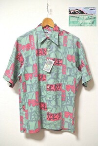 【SALE】■新品タグ付！reyn spooner【レインスプーナー】リバースプリント(裏生地使い)アロハシャツ！TAILORED IN HAWAII(ハワイ縫製)