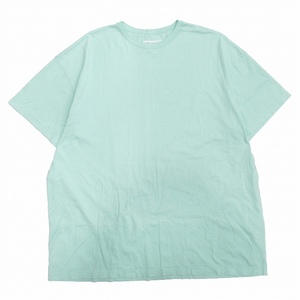 美品 19ss メゾンマルジェラ 1 Maison Margiela 1 オーバーサイズ Tシャツ 半袖 4ステッチ S ライトグリーン S51GC0424/■U49/レディース