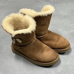 ★中古品★アグ UGG ムートン ブーツ 　ベージュ　24cm 　レディース