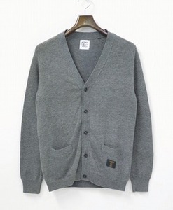 BEDWIN ベドウィン L/S KNIT CARDIGAN ALLEN ニットカーディガン 2 GRAY グレー COTTON/WOOL SWEATER セーター & THE HEARTBREAKERS