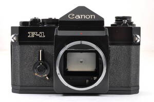 [カKZK52]キヤノン F-1 前期型 フィルム一眼レフカメラ フィルムカメラ ブラックボディ本体 Canon