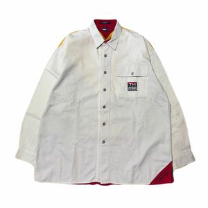 90s tommy hilfiger sailing gear セーリングギア　長袖シャツ シャツ 古着 フラッグ　L