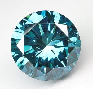 【100円～】0.966ct 天然ダイヤ Fancy Greenish Blue(トリート)I1