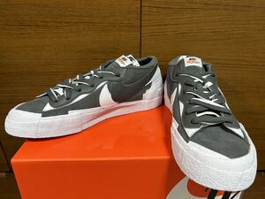 29cm US11【新品未使用・海外正規品】SACAI × BLAZER LOW IRON GREY DD1877-002 アイアングレー ナイキ サカイ ブレザー ブレイザー