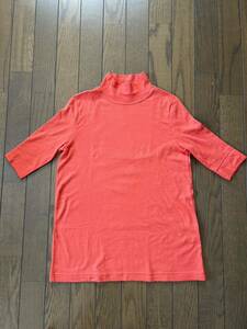 PETIT BATEAU プチバトー　Tシャツ ハイネック　レッド　14ans コットン　綿