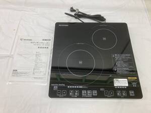 ★◆【USED】IHクッキングヒーター IHC-S212V 2013年製 ブラック 2口 アイリスオーヤマ 120サイズ