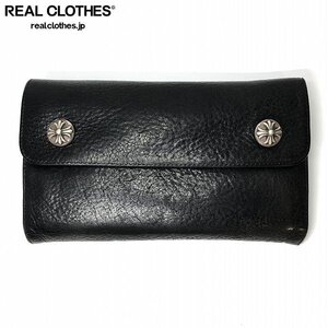 CHROME HEARTS/クロムハーツ WAVE/ウェーブウォレット 長財布/クロスボタン /000