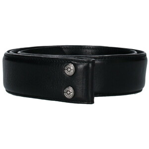 クロムハーツ Chrome Hearts 1.5 STRAP/1.5inchスクロールレーベルリベッツ サイズ:32 レザーベルト 中古 OS06