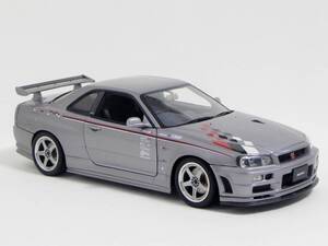 オートアート 1/18 NISMO S-tune アスリートシルバー 補修有り スカイライン ニスモ SKYLINE GT-R R34 