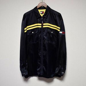 90s トミーヒルフィガー TOMMY HILFIGER サテンナイロン シャツ ジャケット