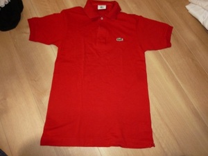 ラコステ 半袖 ポロシャツ 赤色 2サイズ（Mサイズ） 