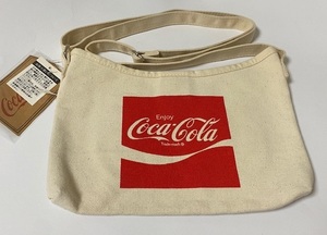 Coca-Cola コカ・コーラ コットン ショルダーバッグ レッド 赤ロゴ 展示未使用品