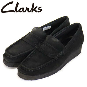 Clarks (クラークス) 26173509 Wallabee Loafer ワラビー ローファー レディースシューズ Black Sde CL108 UK5-約24.0cm