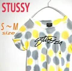 STUSSY ステューシー ビンテージ加工 タイダイ柄 ART ドット Tシャツ