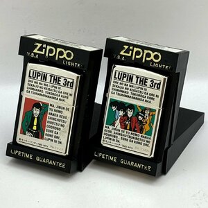 1円～/ZIPPO/ジッポー/LUPIN THE 3rd/ルパン三世/1998年製/2点セット/まとめ/ケース付/ライター/煙草/喫煙具/喫煙グッズ/ジャンク/W099