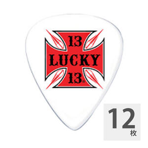 JIM DUNLOP Lucky 13 Red Cross 1.00mm ギターピック×12枚