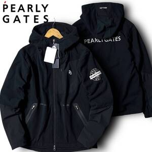 新品 PEARLY GATES パーリーゲイツ 定4.6万 メッシュインレー裏起毛 2層フリース 防風 保温 パーカー フリースジャケット 4 M 秋冬 ◆B4368