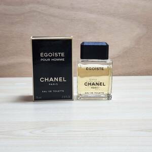 ☆CHANEL シャネル 香水 EGOISTE POUR HOMME エゴイスト オードゥ トワレット 75ml メンズ 箱付(中古品/現状品/保管品)☆